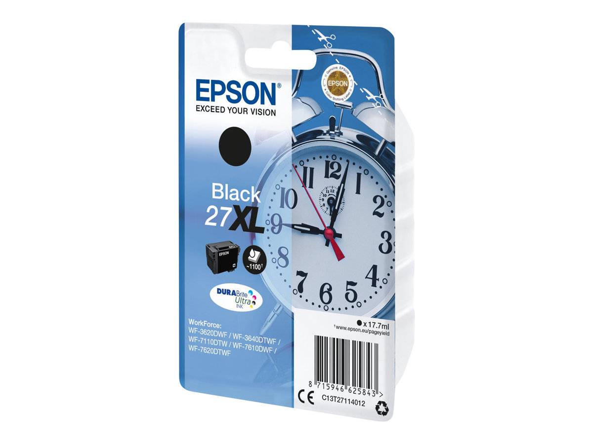 Epson Druckerpatrone T2711, 27XL Original Schwarz C13T27114012