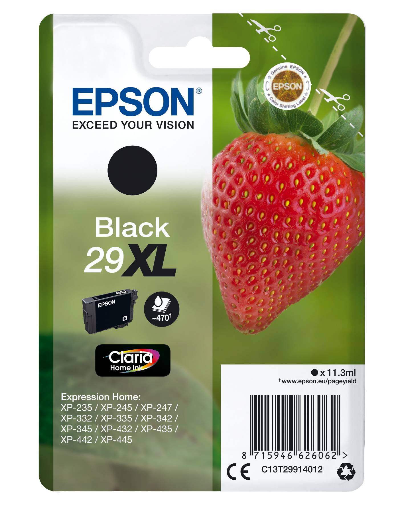 Epson Druckerpatrone T2991, 29XL Original Schwarz C13T29914012