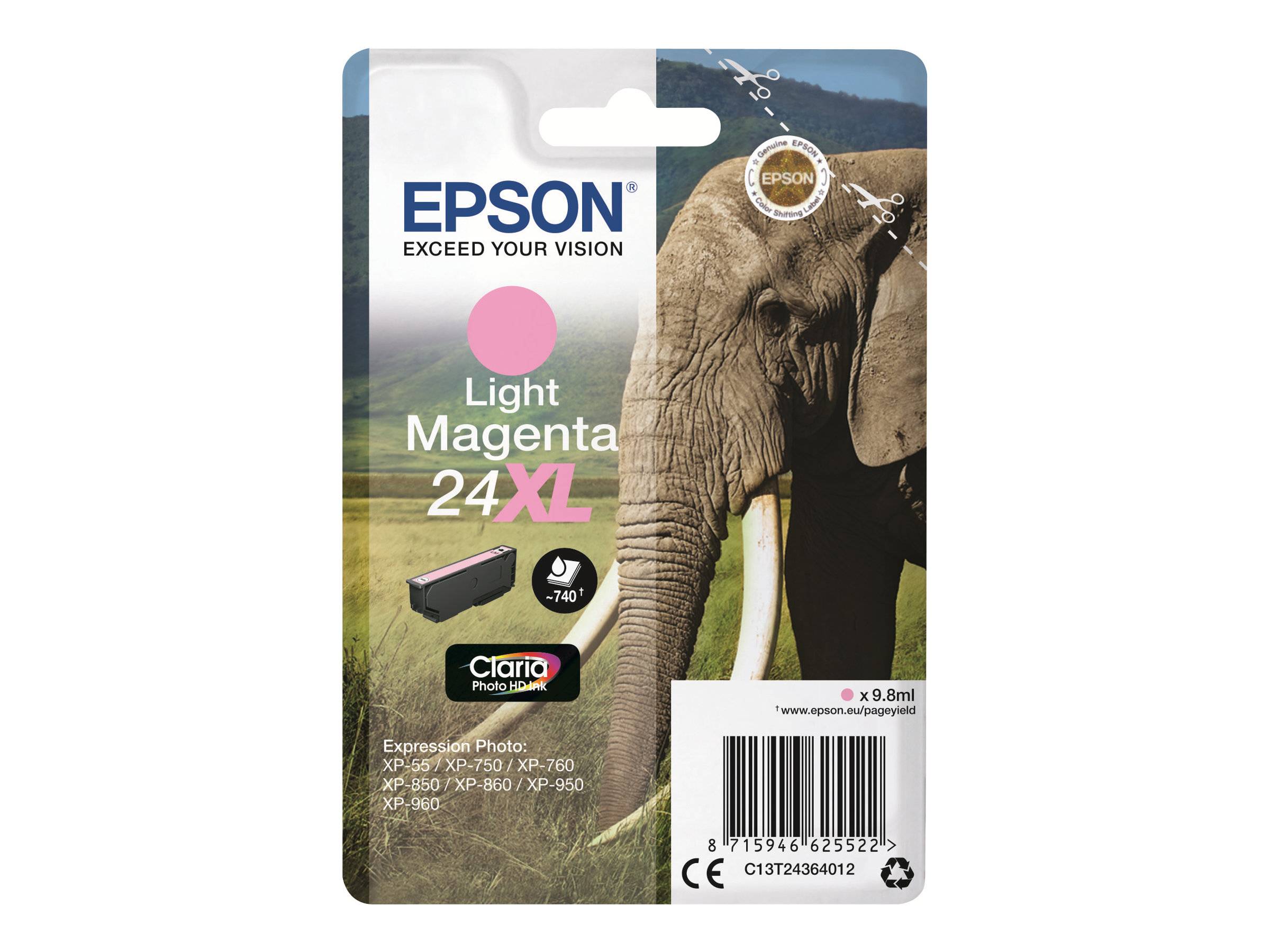 Epson Druckerpatrone T2436, 24XL Original Hell Magenta C13T24364012