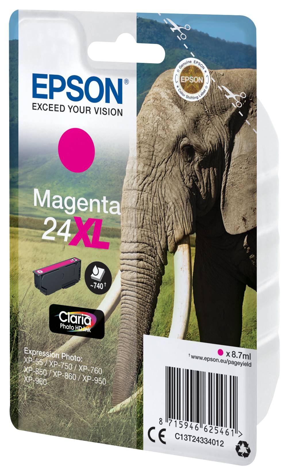 Epson Druckerpatrone T2433, 24XL Original Magenta C13T24334012
