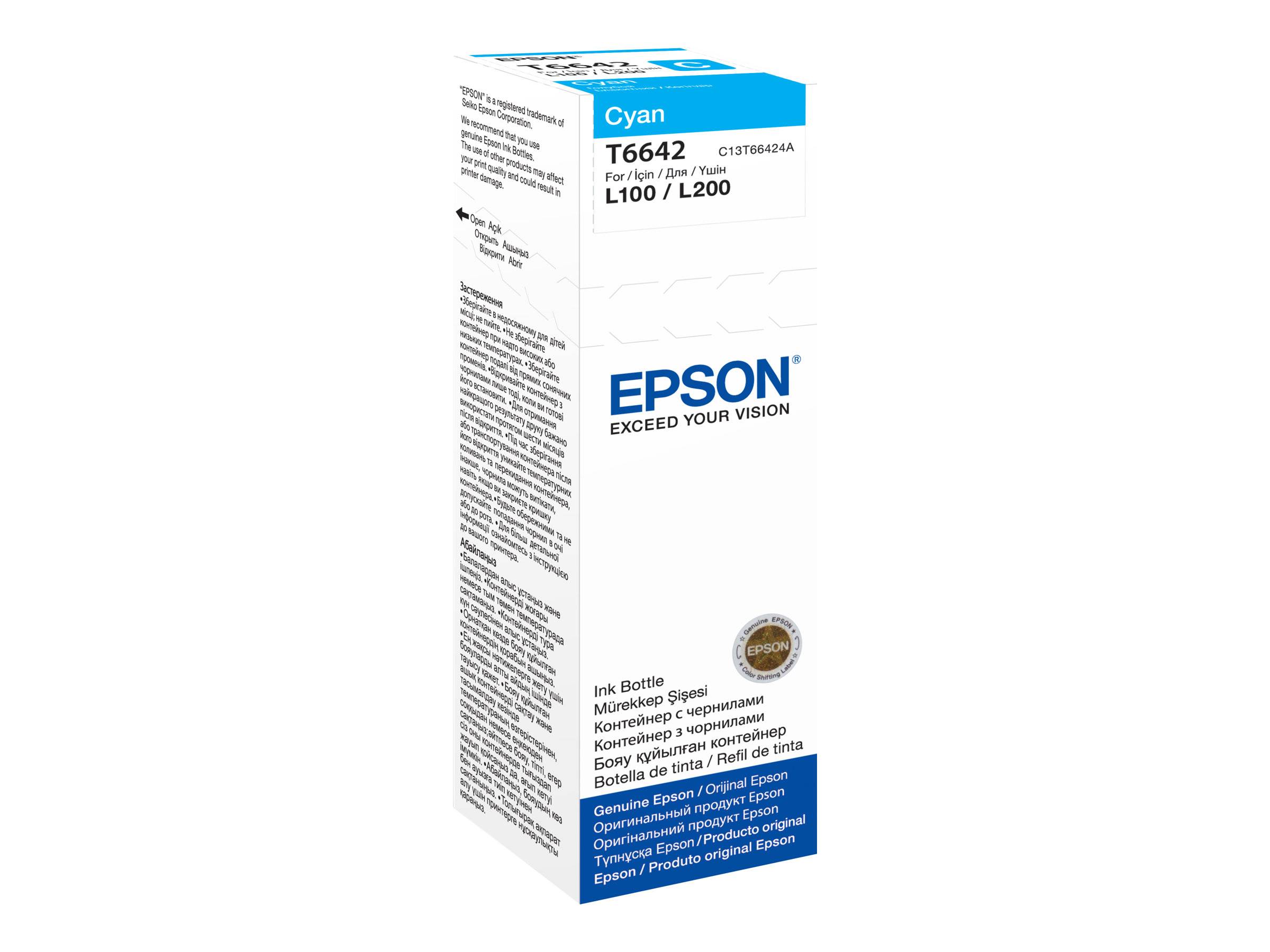 Epson C13T66424010 664 EcoTank Nachfülltinte Original Epson Cyan 70 ml