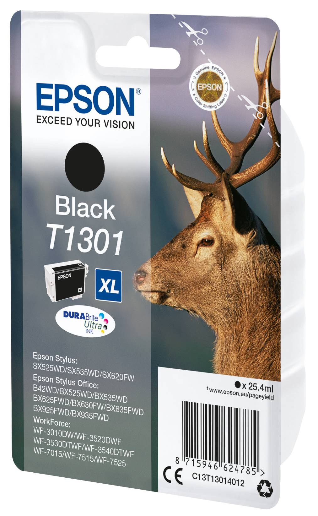 Epson Druckerpatrone T1301 Original Schwarz C13T13014012
