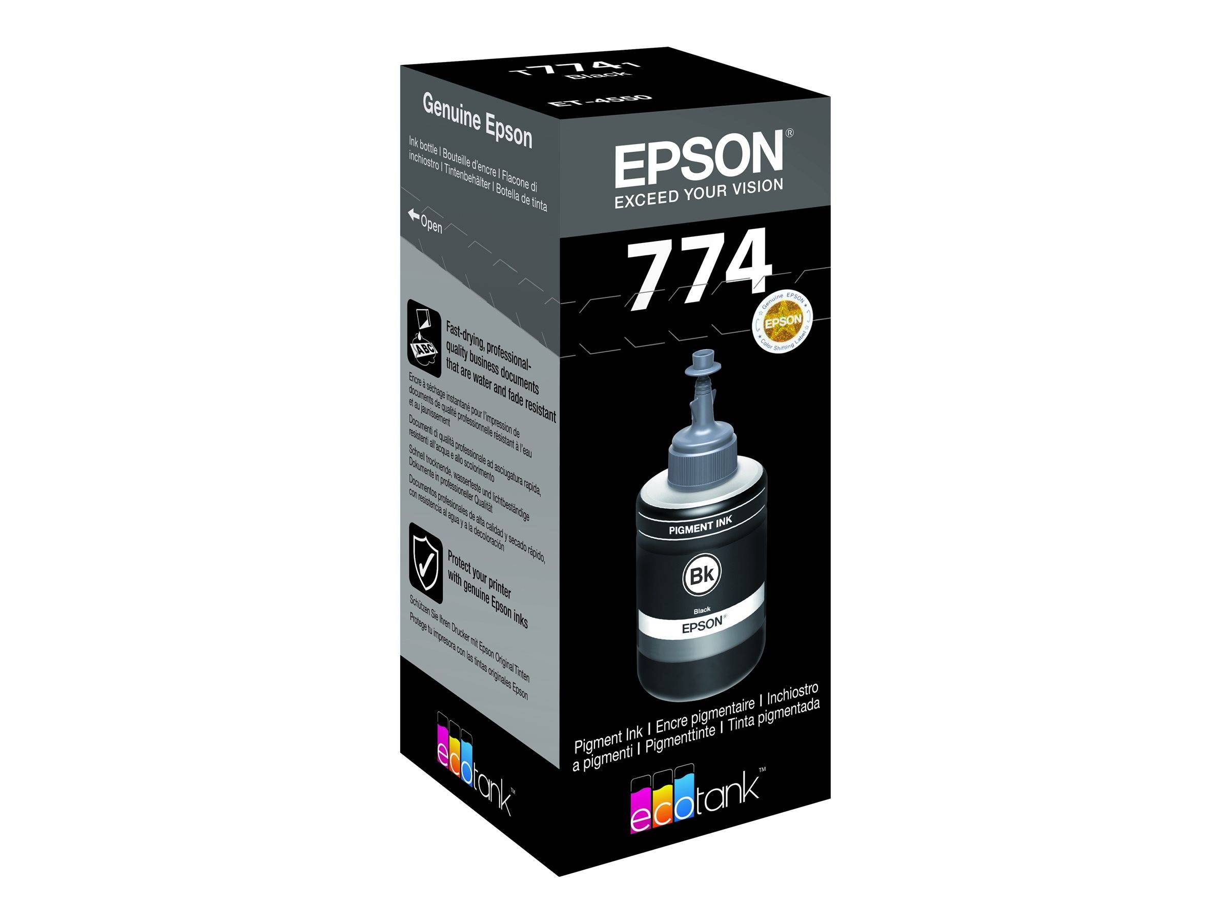 Epson C13T774140 774 EcoTank Nachfülltinte Original Epson Schwarz 140 ml