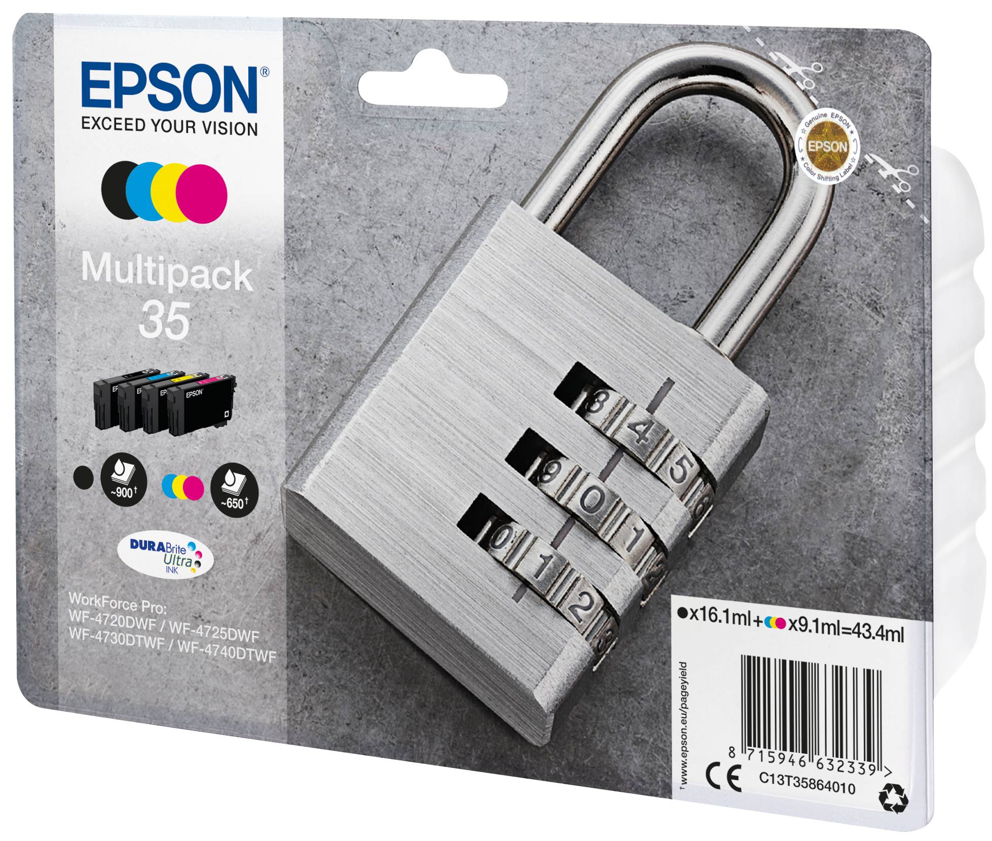 Epson 35 Multipack - 4er-Pack - Schwarz, Gelb, Cyan, Magenta
