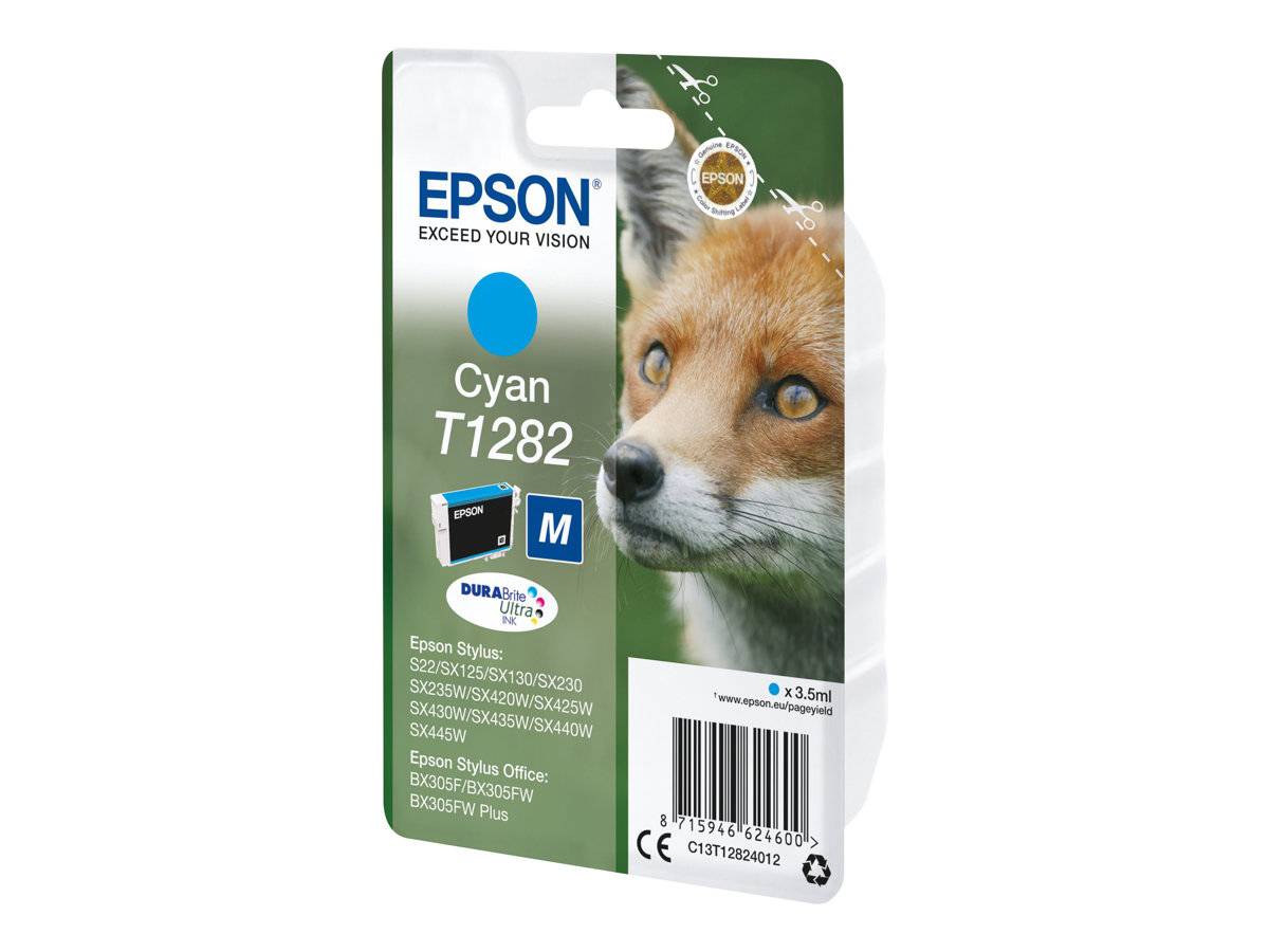 Epson Druckerpatrone T1282 Original Cyan C13T12824012