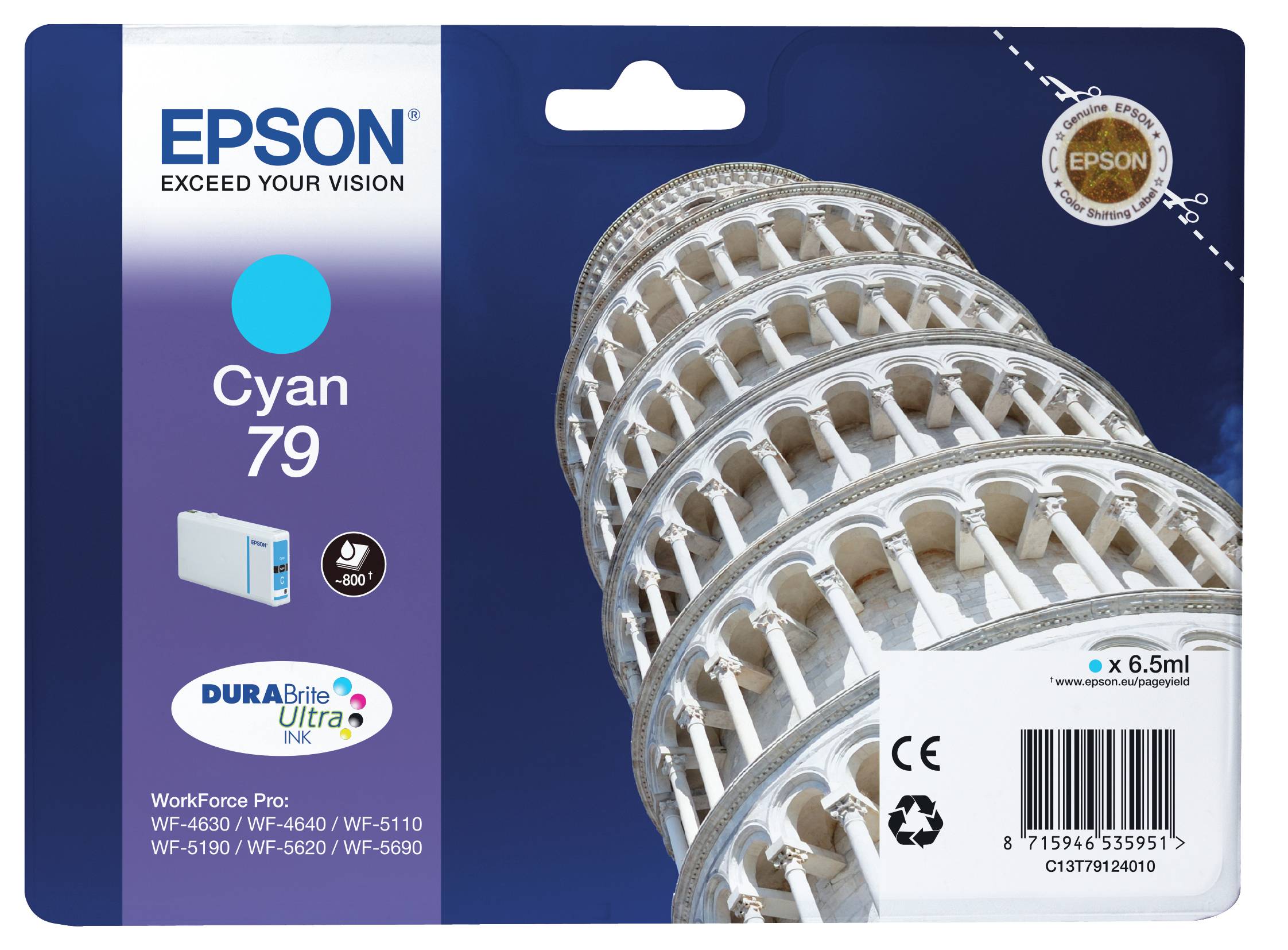 Epson Druckerpatrone T7912, 79 Original Cyan C13T79124010