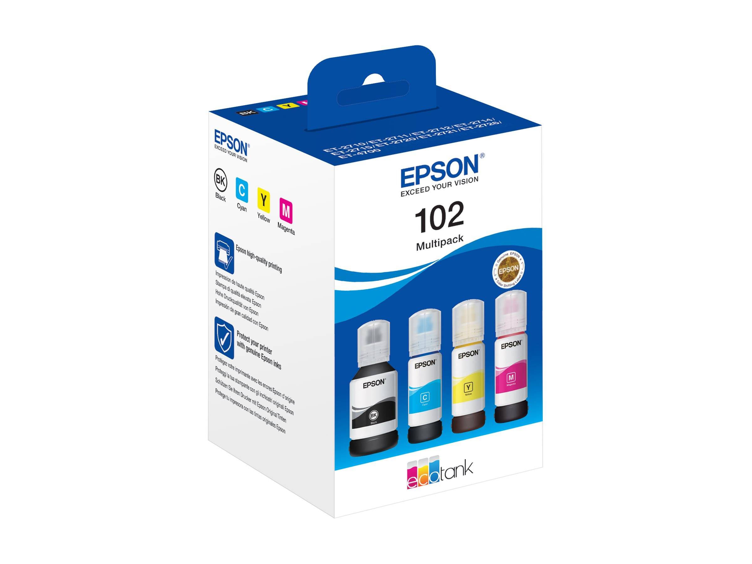 Epson 102 Multipack - 4er-Pack - Schwarz, Gelb, Cyan, Magenta - original - Tinte