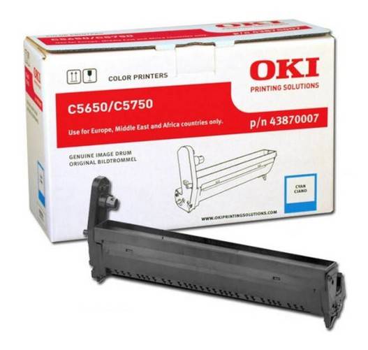 OKI Trommeleinheit Drum Unit C5650 C5750 43870007 Original Cyan 20000 Seiten