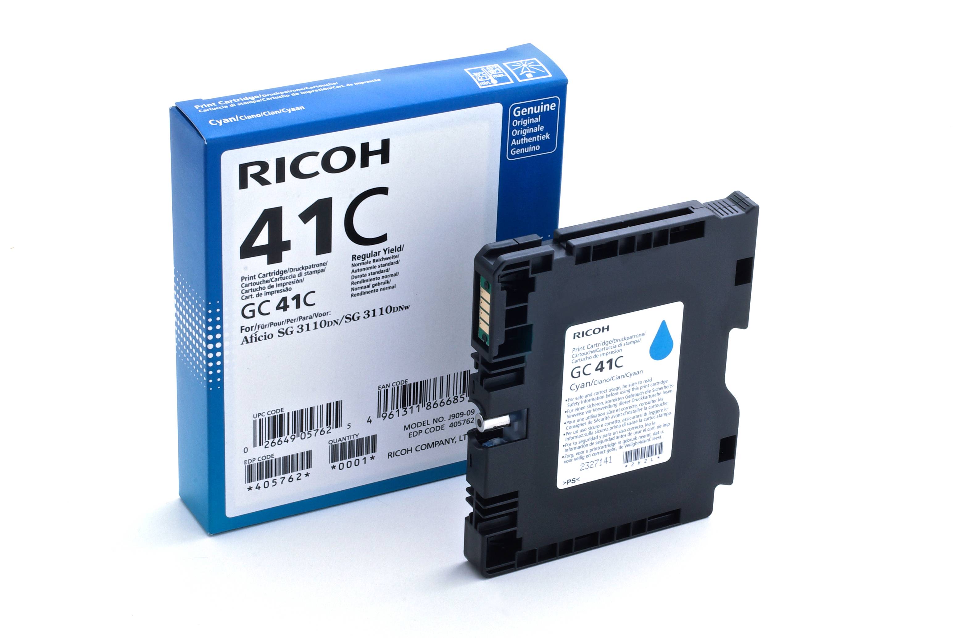 Ricoh Cyan - Original - Tintenpatrone - für Ricoh Aficio SG 3100 - Aficio SG 311