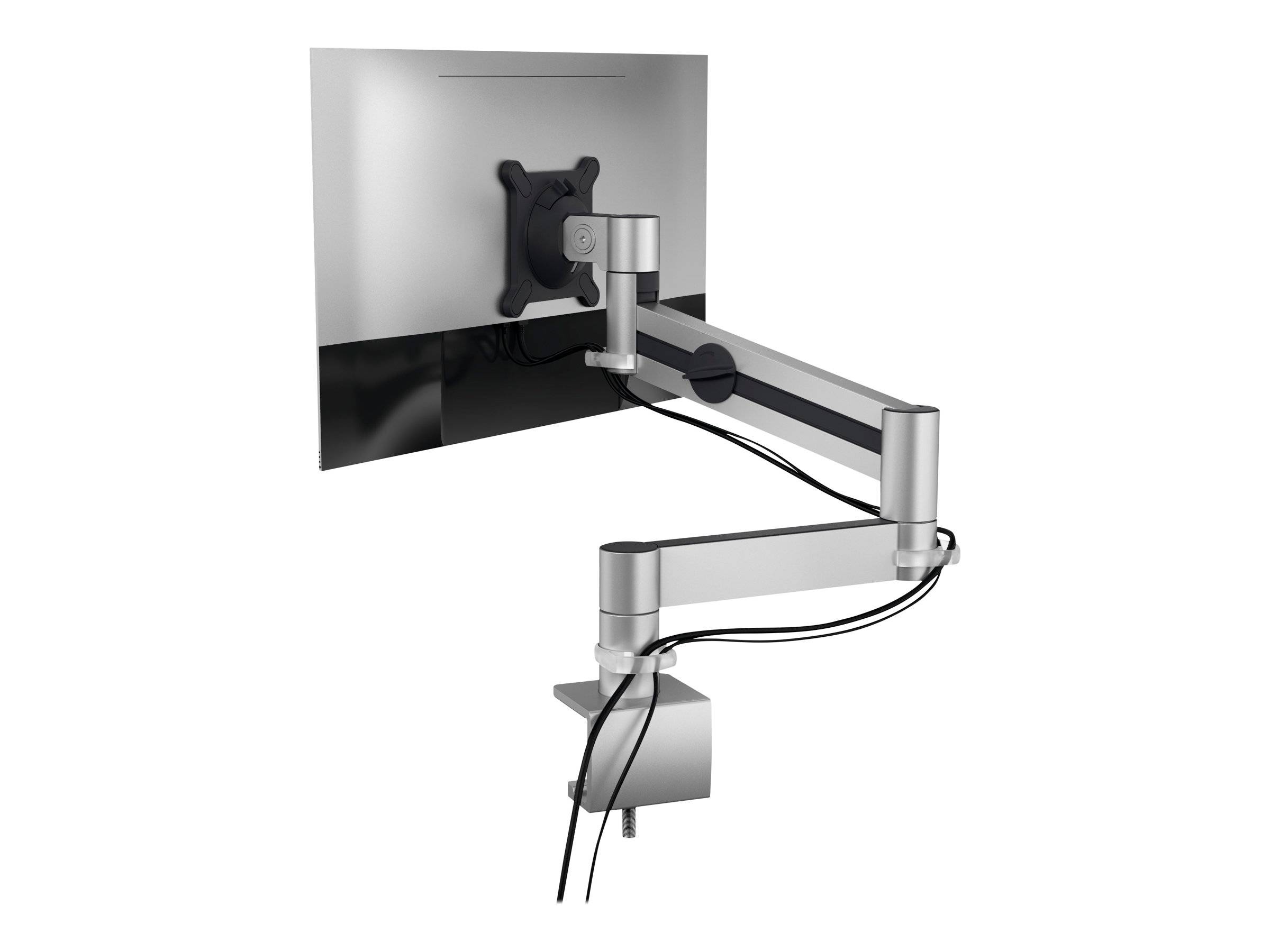 DURABLE - Befestigungskit - einstellbarer Arm - für Monitor / Curved-Monitor - Aluminium, hochwertiger Kunststoff - Silb