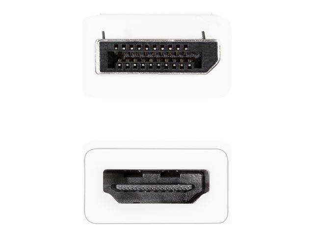 LogiLink CV0057 DisplayPort / HDMI Adapter [1x DisplayPort Stecker - 1x HDMI-Buchse] Weiß vergoldete Steckkontakte