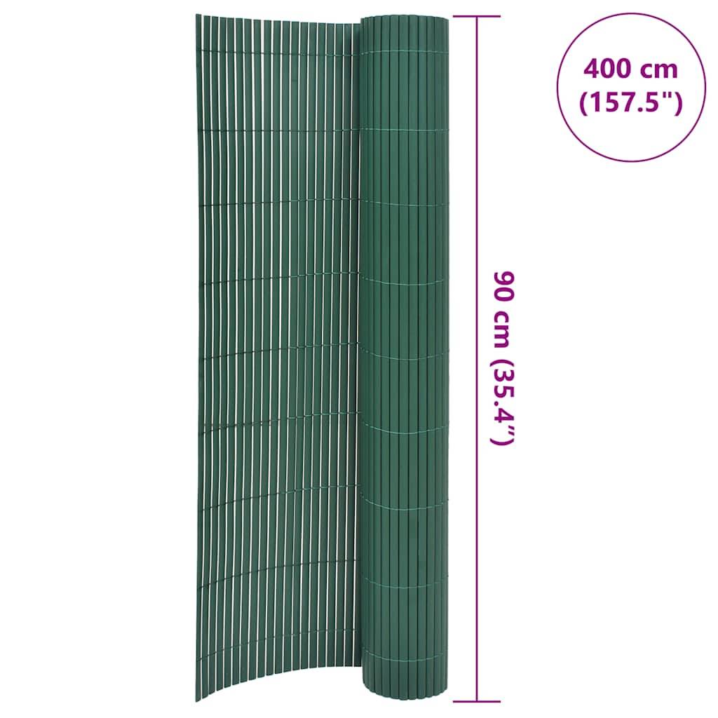 vidaXL Gartenzaun Doppelseitig 90x400 cm Grün