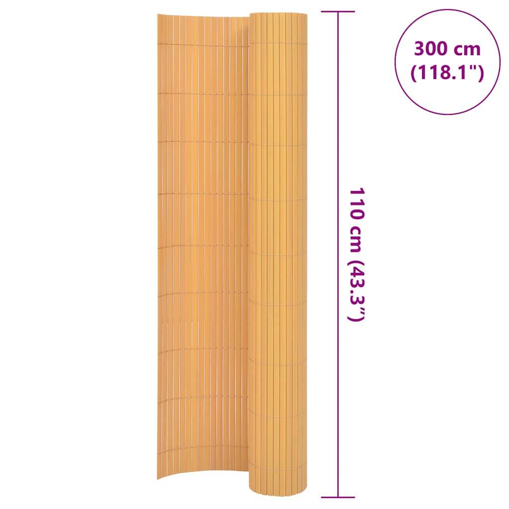 vidaXL Gartenzaun Doppelseitig 110x300 cm Gelb