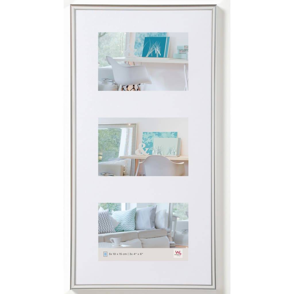 Walther Design Bilderrahmen New Lifestyle 3x10x15 cm Silbern
