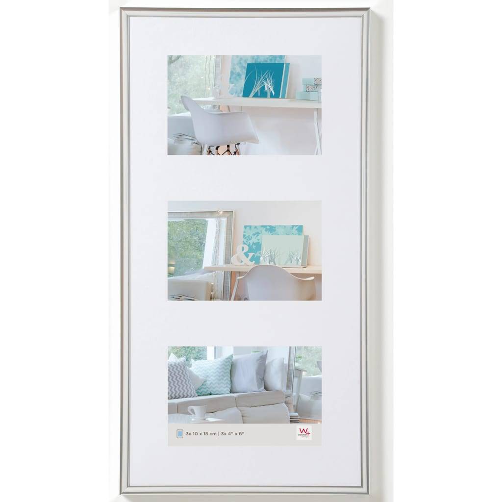 Walther Design Bilderrahmen New Lifestyle 3x10x15 cm Silbern
