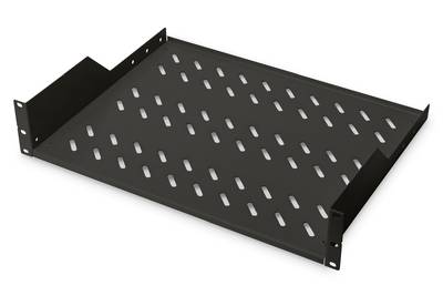 Digitus DN-19 TRAY-2-SW 19 Zoll Netzwerkschrank-Geräteboden 2 HE Festeinbau Geeignet für Schranktiefe: ab 600 mm Schwarz