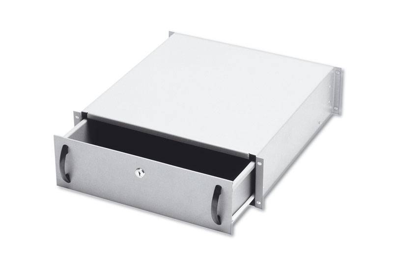 Digitus DN-19 KEY-3U 19 Zoll Netzwerkschrank-Schublade 3 HE Lichtgrau (RAL 7035)