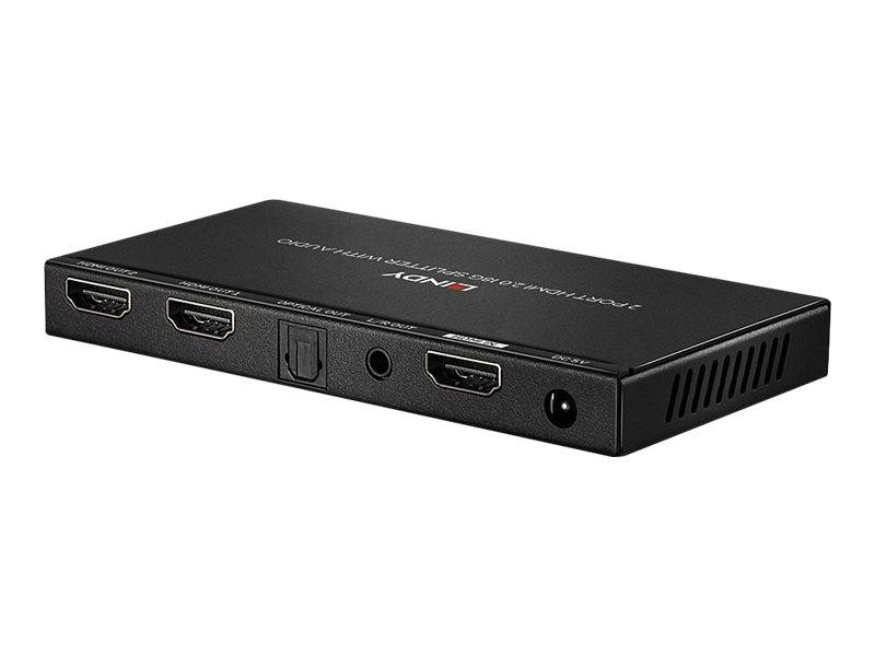 LINDY 38230 2 Port HDMI-Splitter 4096 x 2160 Pixel Schwarz
