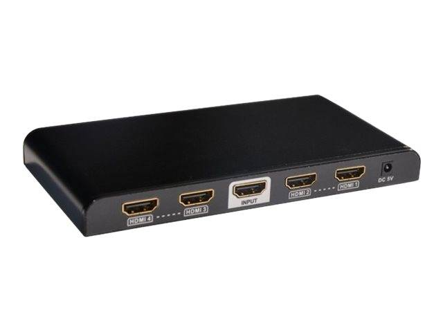 TECHly IDATA-HDMI-4K4 4 Port HDMI-Splitter 1920 x 1080 Pixel Schwarz
