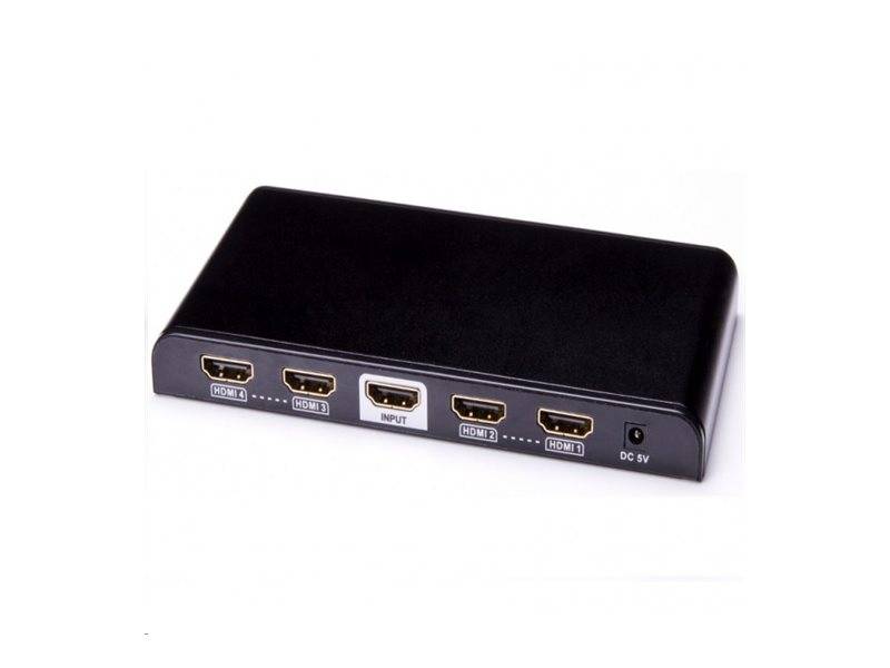 TECHly IDATA-HDMI-4K4 4 Port HDMI-Splitter 1920 x 1080 Pixel Schwarz