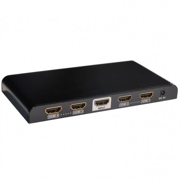 TECHly IDATA-HDMI-4K4 4 Port HDMI-Splitter 1920 x 1080 Pixel Schwarz