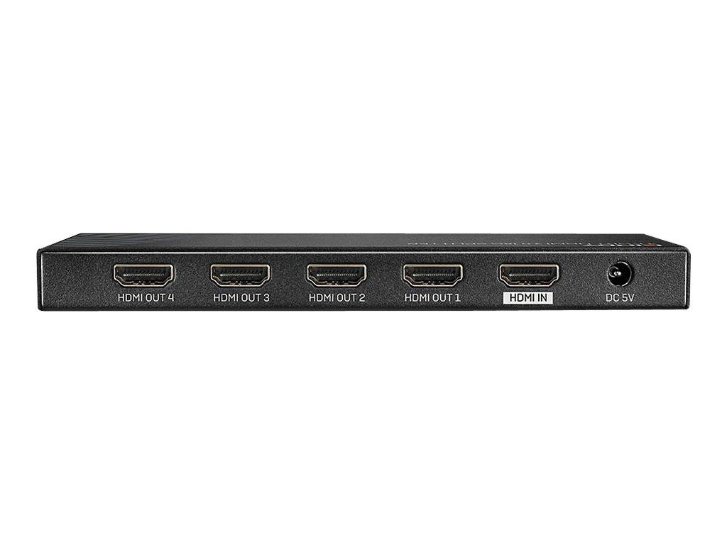 Lindy 4 Port HDMI 2.0 18G Splitter - Video-/Audio-Splitter - 4 x HDMI - Desktop