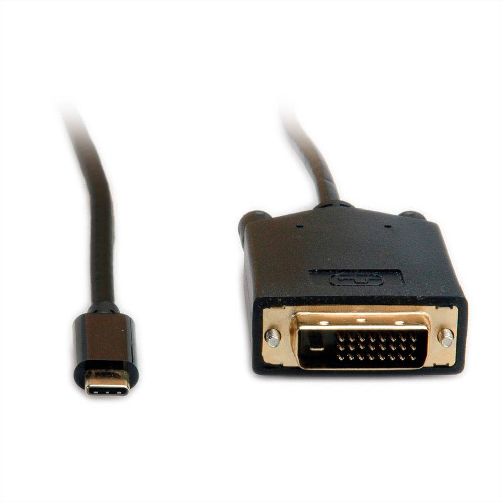 Value USB 2.0 Adapterkabel [1x USB-C® Stecker - 1x DVI-Stecker 24+1pol.] 1.00 m