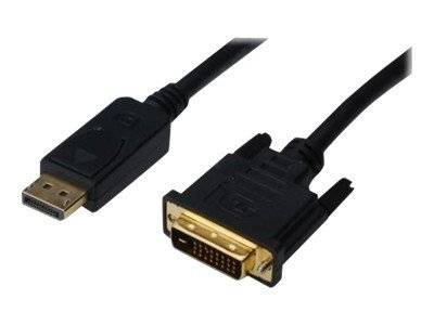 Digitus DisplayPort / DVI Adapterkabel DisplayPort Stecker, DVI-D 24+1pol. Stecker 3.00 m Schwarz AK-340301-030-S schraubbar DisplayPort-Kabel