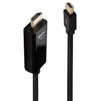 LINDY Mini-DisplayPort / HDMI Adapterkabel Mini DisplayPort Stecker, HDMI-A Stecker 2.00 m Schwarz 36927 DisplayPort-Kabel