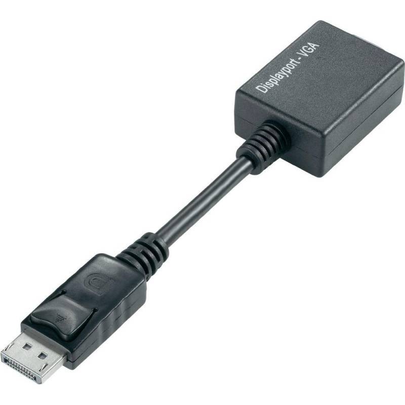 TECHly IADAP-DSP-250 DisplayPort / VGA Adapter [1x DisplayPort Stecker - 1x VGA-Buchse] Schwarz
