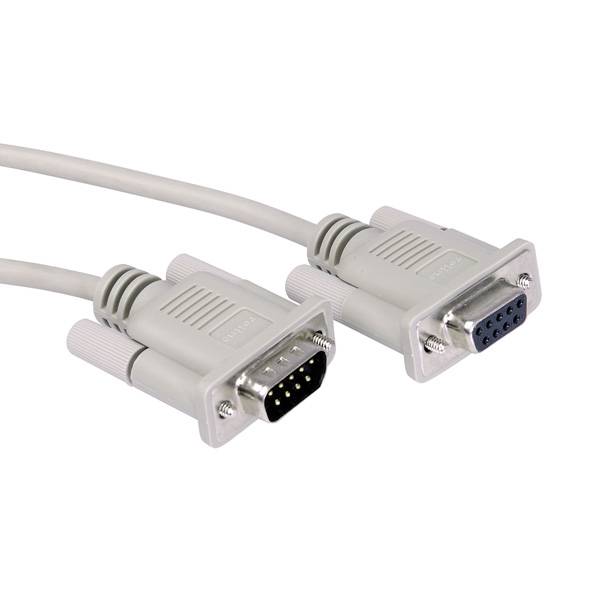 Roline Seriell Anschlusskabel [1x D-SUB-Stecker 9pol. - 1x D-SUB-Buchse 9pol.] 10.00m Grau