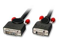 LINDY DVI / VGA Adapterkabel DVI-A 12+5pol. Stecker, VGA 15pol. Stecker 3.00 m Schwarz 41197 UL-zertifiziert, doppelt geschirmt DVI-Kabel