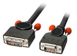 LINDY DVI / VGA Adapterkabel DVI-A 12+5pol. Stecker, VGA 15pol. Stecker 3.00 m Schwarz 41197 UL-zertifiziert, doppelt geschirmt DVI-Kabel