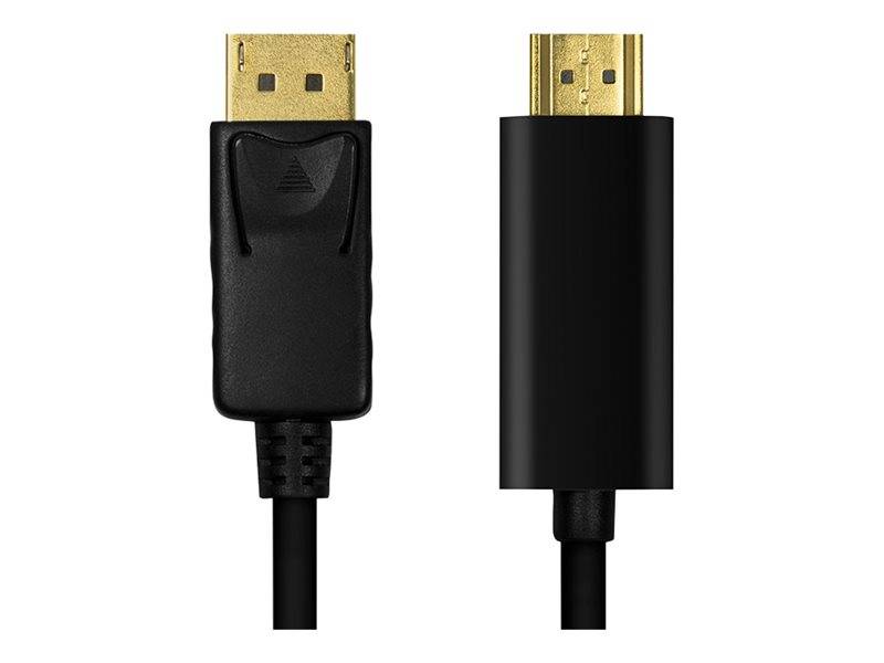 LogiLink DisplayPort Kabel, DP 1.2 to HDMI 1.4, schwarz, 1m