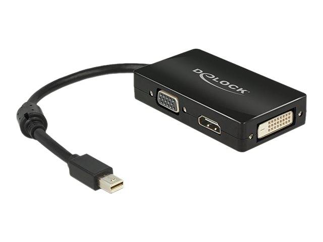 DeLOCK Delock Adapter mini Displayport 1.1 male > VGA / HDMI / DVI female Passive