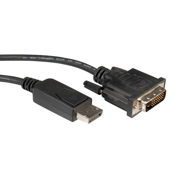 ROLINE DisplayPort Kabel DP ST - DVI ST, schwarz, 5 m