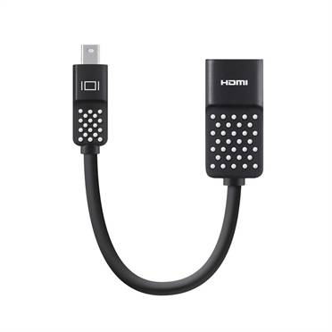 Belkin F2CD079bt DisplayPort / HDMI Adapter [1x Mini-DisplayPort Stecker - 1x HDMI-Buchse] Schwarz 12.00 cm
