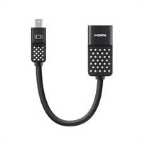 Belkin F2CD079bt DisplayPort / HDMI Adapter [1x Mini-DisplayPort Stecker - 1x HDMI-Buchse] Schwarz 12.00 cm