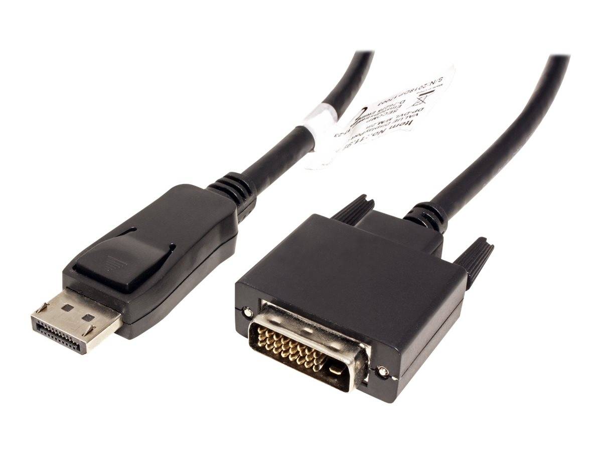VALUE DisplayPort Kabel DP ST - DVI-D ST, schwarz, 2 m