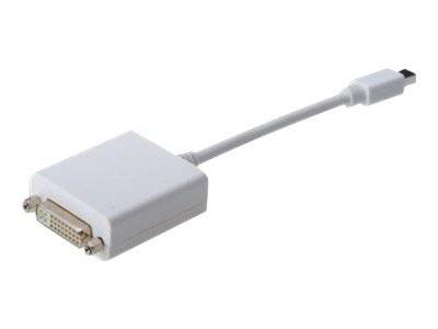 Digitus AK-340406-001-W DisplayPort / DVI Adapter [1x Mini-DisplayPort Stecker - 1x DVI-Buchse 24+5pol.] Weiß 15.00 cm