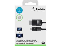 Belkin Mini-DisplayPort / HDMI Adapterkabel Mini DisplayPort Stecker, HDMI-A Stecker 1.80 m Schwarz F2CD080bt06 DisplayPort-Kabel
