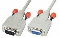 LINDY Seriell Verlängerungskabel [1x D-SUB-Stecker 9pol. - 1x D-SUB-Buchse 9pol.] 0.50 m Grau