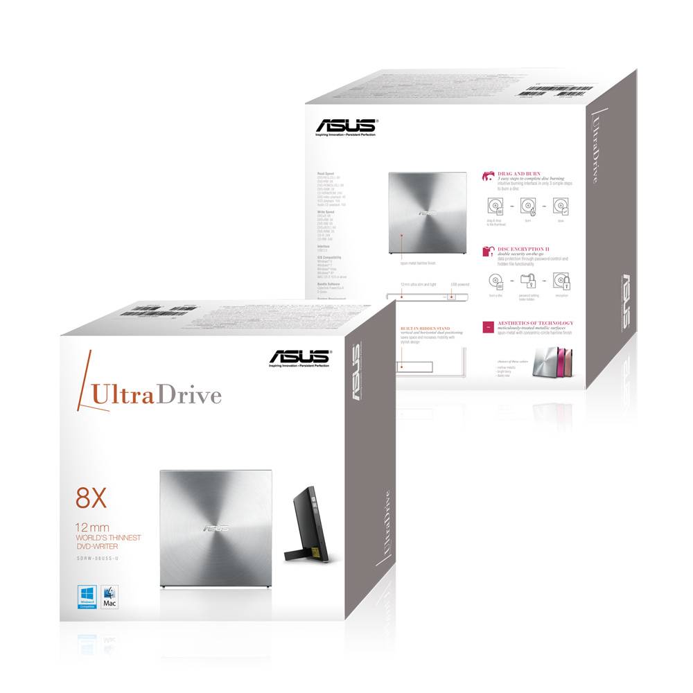 ASUS SDRW-08U5S-U - Laufwerk - DVD±RW (±R DL) / DVD-RAM
