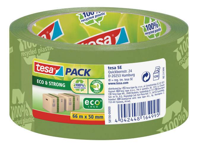 tesa ECO & STRONG 58156-00000-00 Packband tesapack® Grün (L x B) 66 m x 50 mm 1 St.