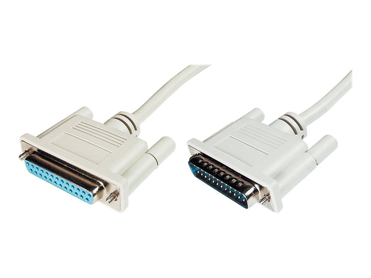 Digitus Seriell, Parallel Verlängerungskabel [1x D-SUB-Stecker 25pol. - 1x D-SUB-Buchse 25pol.] 10.00 m Grau