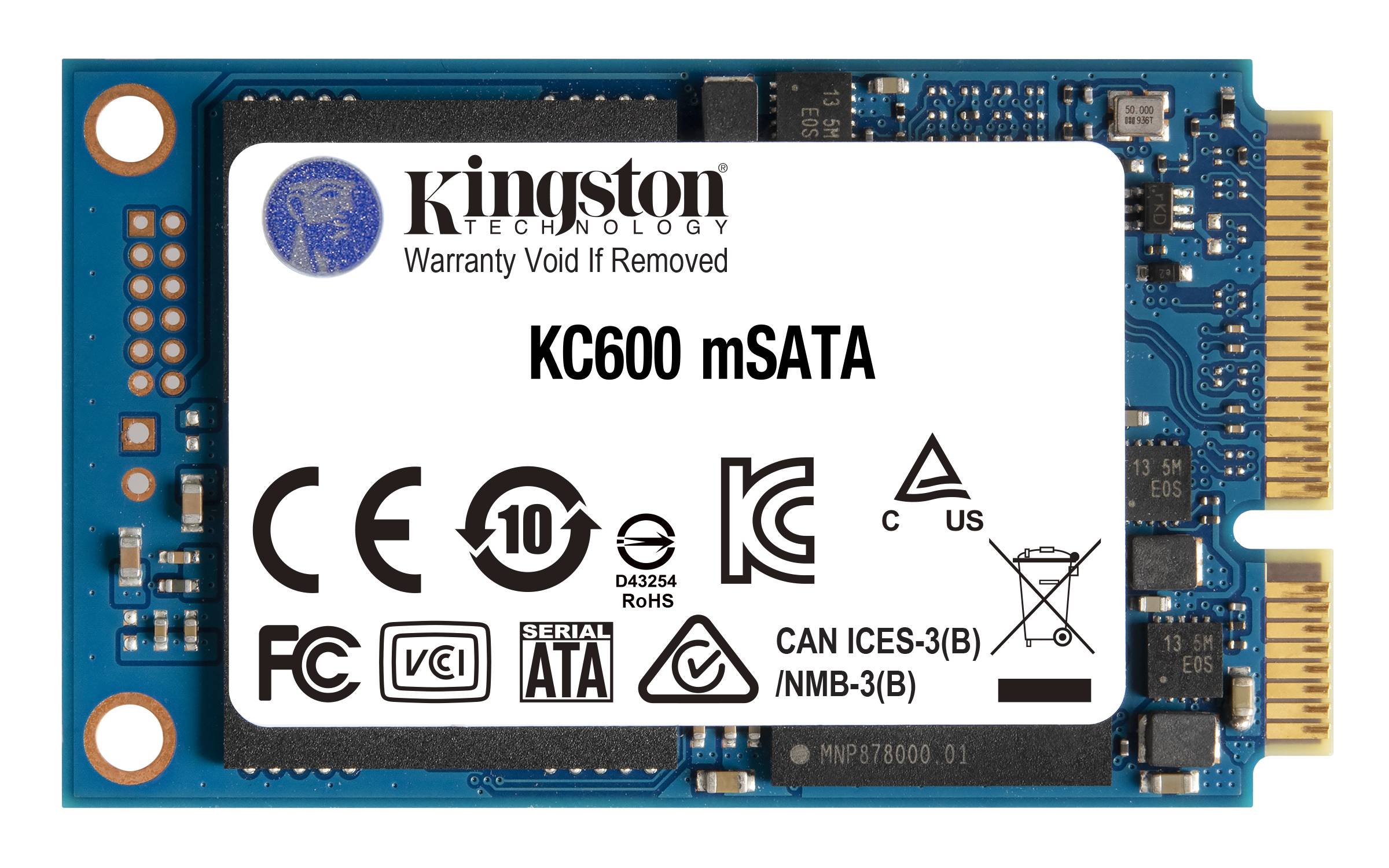 Kingston 256 GB Interne mSATA SSD SATA 6 Gb/s Retail SKC600MS/256G