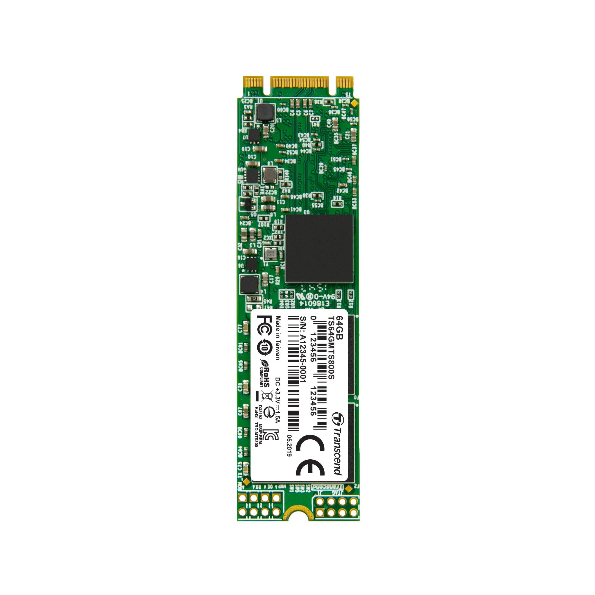 Transcend MTS800 - 64 GB SSD - intern - M.2 2280