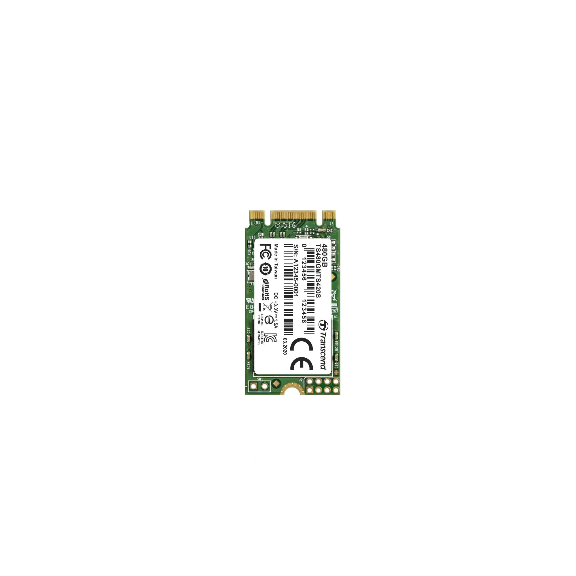 Transcend 420S 480 GB Interne M.2 SATA SSD 2242 M.2 SATA 6 Gb/s Retail TS480GMTS420S