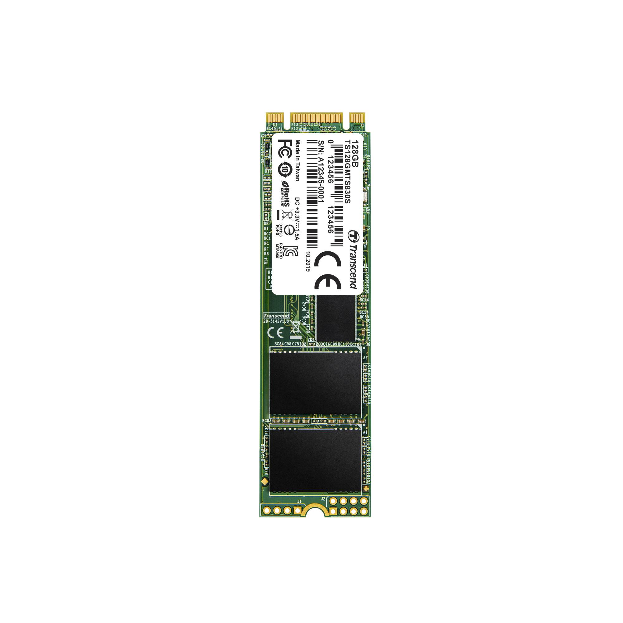 Transcend 830S 128 GB Interne M.2 SATA SSD 2280 M.2 SATA 6 Gb/s Retail TS128GMTS830S