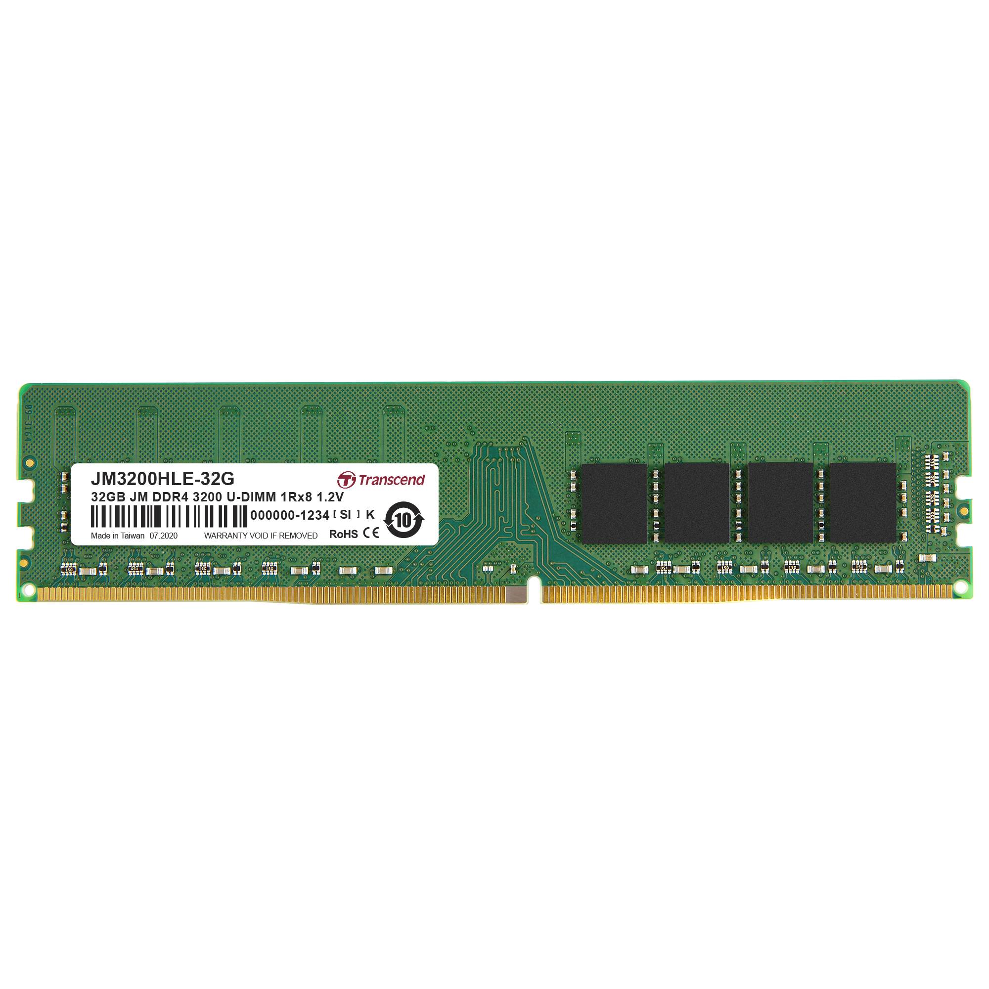 Transcend JetRAM PC-Arbeitsspeicher Modul DDR4 32 GB 1 x 32 GB 3200 MHz 288pin DIMM JM3200HLE-32G